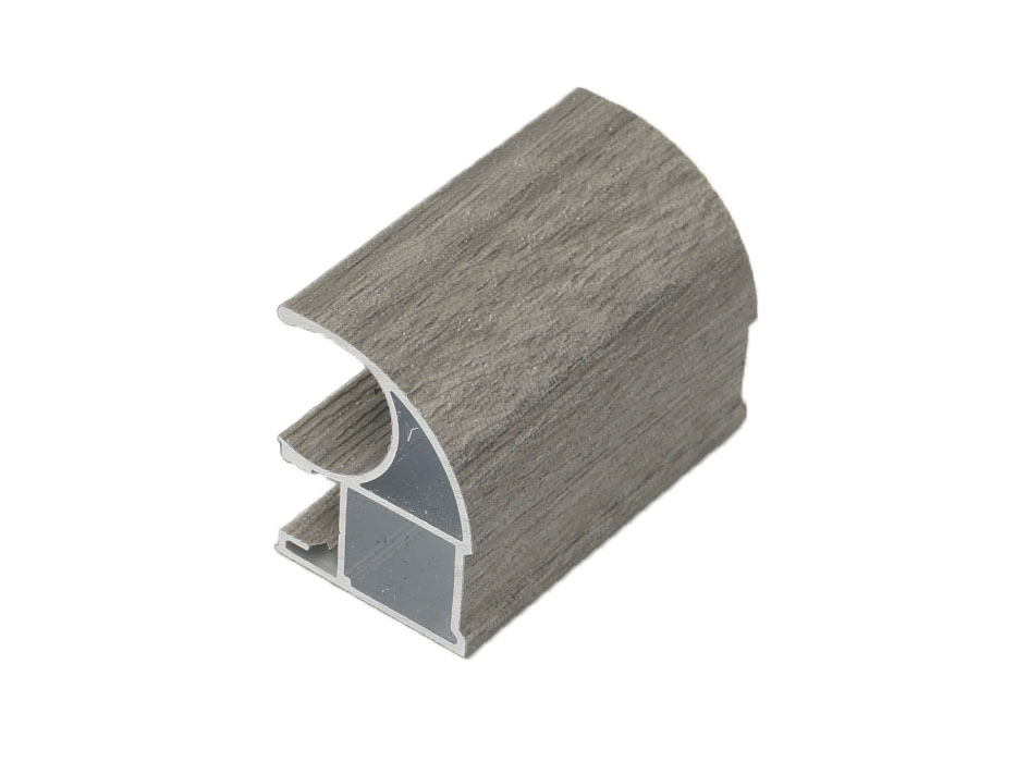 Алюминиевый профиль для шкафа-купе, форма С, цвет серое дерево